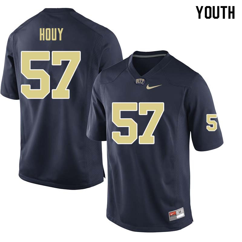 Youth #57 Gabe Houy Pittsburgh Panthers College Football Jerseys Sale-Navy